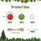 210Pcs Christmas Wooden Bead, Red White Green Wooden Beads DIY Crafts Kits, Christmas Tree Wood Beads Ornaments Xmas Wood Bead with Hemp Rope for Christmas Decor Gifts Party Supplies